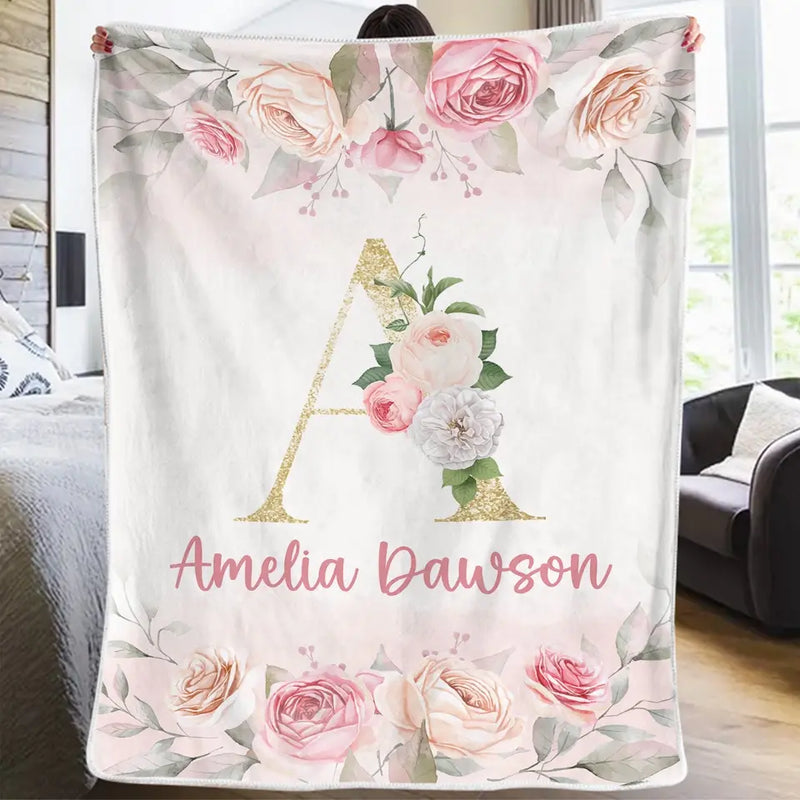 You Are The Cheerful Flower In Our Family’s Bouquet - Family Personalized Custom Baby Blanket - Gift For Baby Kids, Newborn Baby