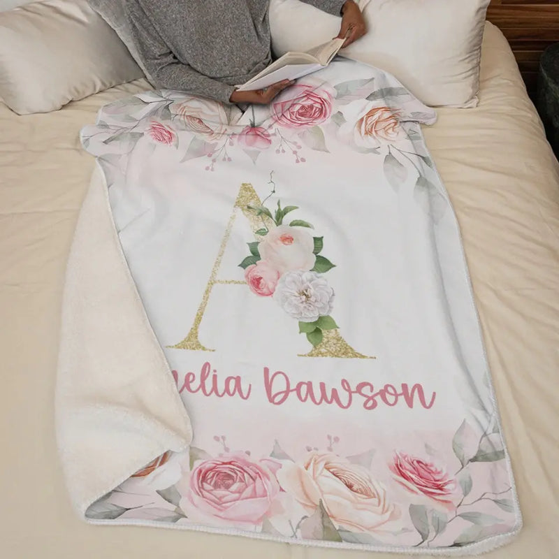 You Are The Cheerful Flower In Our Family’s Bouquet - Family Personalized Custom Baby Blanket - Gift For Baby Kids, Newborn Baby