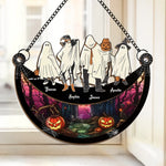 Custom Name Halloween Ghost Gifts for Families - Personalized Suncatcher Ornament