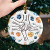 A Mother’s Touch Is A Heart's Anchor - Family Personalized Custom 3D Inflated Effect Printed Ornament - Ceramic Round Shaped - Christmas Gift For Mom, Grandma