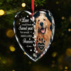 Custom Photo Once By My Side, Forever In My Heart - Memorial Personalized Custom Heart Glass Ornament - Sympathy Gift, Christmas Gift For Pet Owners, Pet Lovers
