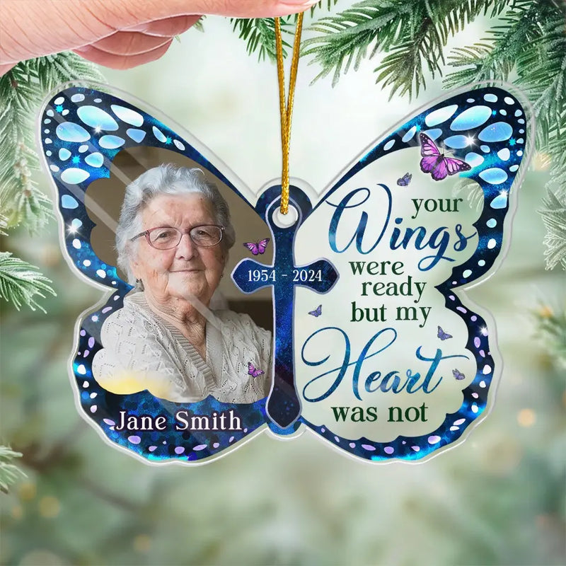 Custom Photo Unable Are The Loved To Die, For Love Is Immortality - Memorial Personalized Custom Ornament - Acrylic Custom Shaped - Sympathy Gift For Family Members