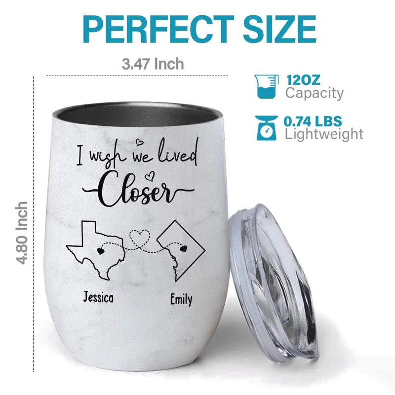 My Bestie Is Always In My Corner - Bestie Personalized Custom Wine Tumbler - Gift For Best Friends, BFF, Sisters