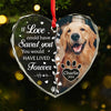 Custom Photo Once By My Side, Forever In My Heart - Memorial Personalized Custom Heart Glass Ornament - Sympathy Gift, Christmas Gift For Pet Owners, Pet Lovers