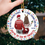 Custom Name Funny Christmas Couple Gifts - Personalized Ceramic Ornament