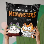 Custom Name Funny Halloween Cat Gifts - Personalized Pillow