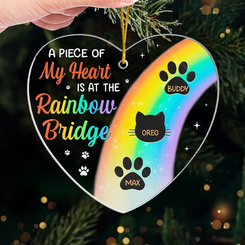 Until The Day We Meet Again On The Rainbow Bridge - Memorial Personalized Custom Ornament - Acrylic Custom Shaped - Sympathy Gift For Pet Owners, Pet Lovers