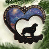 Furry Kisses And Christmas Wishes - Memorial Personalized Custom Ornament - Wood Custom Shaped - Sympathy Gift, Christmas Gift For Pet Owners, Pet Lovers