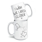 Custom State Map Long Distance Couple Gifts - Personalized Mugs