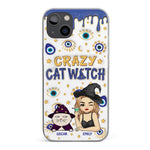 Custom Name Crazy Cat Witch Gifts for Cat Lovers - Personalized Phone Case