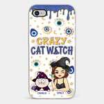 Custom Name Crazy Cat Witch Gifts for Cat Lovers - Personalized Phone Case