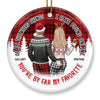 This Christmas, You're My Perfect Present - Couple Personalized Custom Ornament - Ceramic Round Shaped - Christmas Gift For Husband Wife, Anniversary