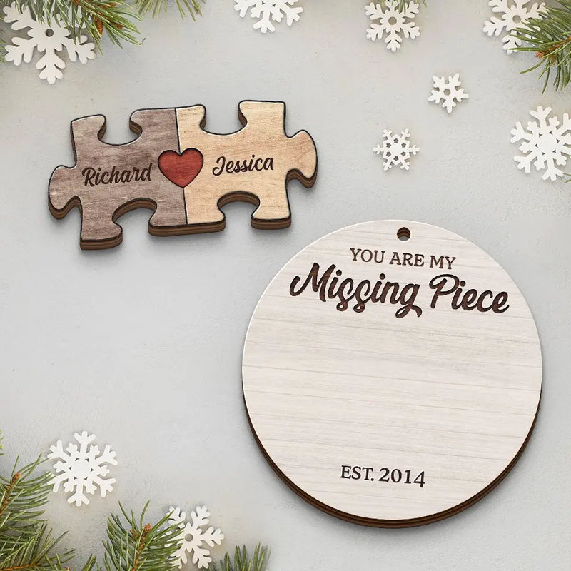 Making Memories Together Is What Christmas Is All About - Couple Personalized Custom Shaped 2 Layered Wood Christmas Ornament - Christmas Gift For Husband Wife, Anniversary