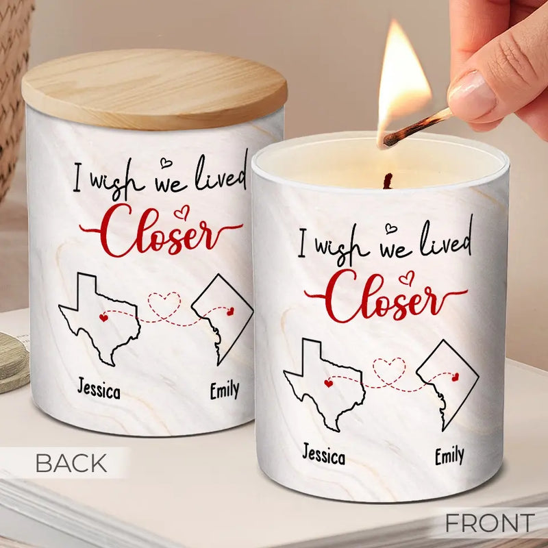 Distance Means So Little When Someone Means So Much - Bestie Personalized Custom Smokeless Scented Candle - Gift For Best Friends, BFF, Sisters