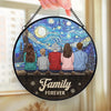 Siblings Forever - Family Personalized Custom Stained Glass Window Hanging Suncatcher - Christmas Gift For Family Members
