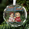 Besties Are The Brightest Blooms - Bestie Personalized Custom Circle Glass Ornament - Christmas Gift For Best Friends, BFF, Sisters