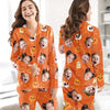 Custom Photo Double, Double Toil And Trouble - Family Personalized Custom Pajamas - Halloween Gift For Family Members