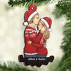 With You Every Moment Is A Treasure Worth Remembering - Couple Personalized Custom Ornament - Wood Custom Shaped - Christmas Gift For Husband Wife, Anniversary