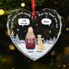 Your Wings Were Ready But My Heart Was Not - Memorial Personalized Custom Heart Glass Ornament - Sympathy Gift, Christmas Gift For Pet Owners, Pet Lovers