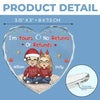 Wherever She Is, That's Where My Home Is - Couple Personalized Custom Heart Glass Ornament - Christmas Gift For Husband Wife, Anniversary