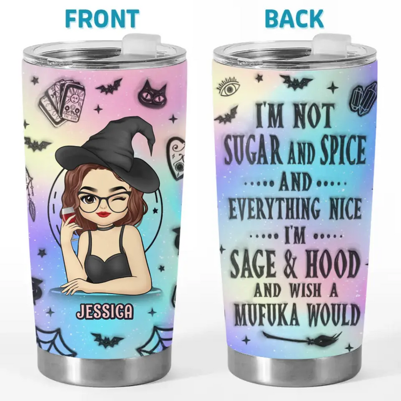 Custom Name Sassy Witch Gifts for Women - Personalized Tumbler