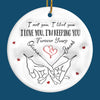 Our Love Is The Greatest Gift This Christmas - Couple Personalized Custom 3D Inflated Effect Printed Ornament - Ceramic Round Shaped - Christmas Gift For Husband Wife, Anniversary