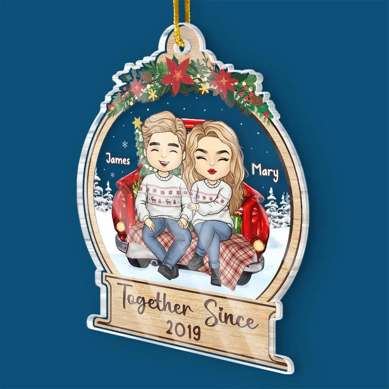 Your Love During The Christmas Season Brings Joy To My Heart - Couple Personalized Custom Ornament - Acrylic Custom Shaped - Christmas Gift For Husband Wife, Anniversary