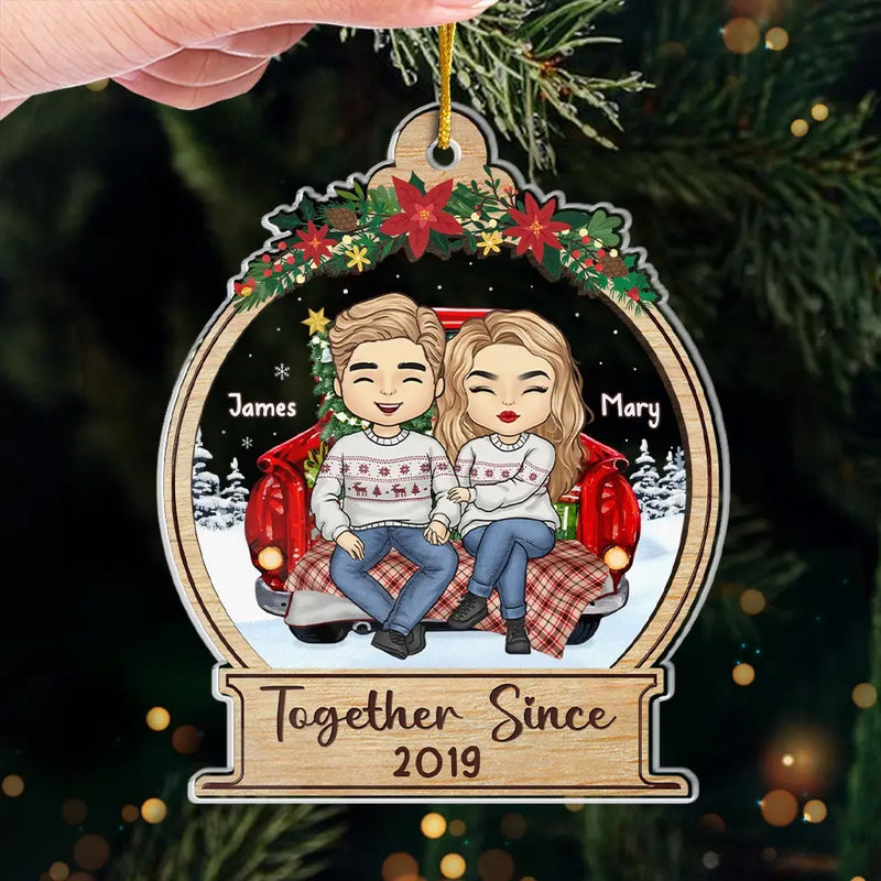 Your Love During The Christmas Season Brings Joy To My Heart - Couple Personalized Custom Ornament - Acrylic Custom Shaped - Christmas Gift For Husband Wife, Anniversary