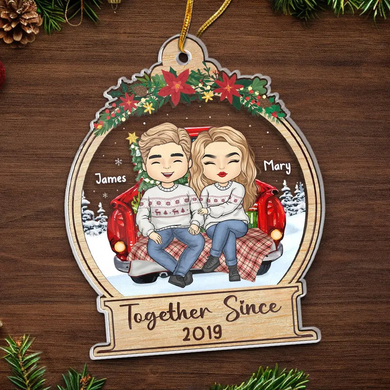 Your Love During The Christmas Season Brings Joy To My Heart - Couple Personalized Custom Ornament - Acrylic Custom Shaped - Christmas Gift For Husband Wife, Anniversary