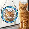 Custom Photo A Heartbeat At My Feet - Memorial Personalized Window Hanging Suncatcher Ornament - Sympathy Gift For Pet Owners, Pet Lovers