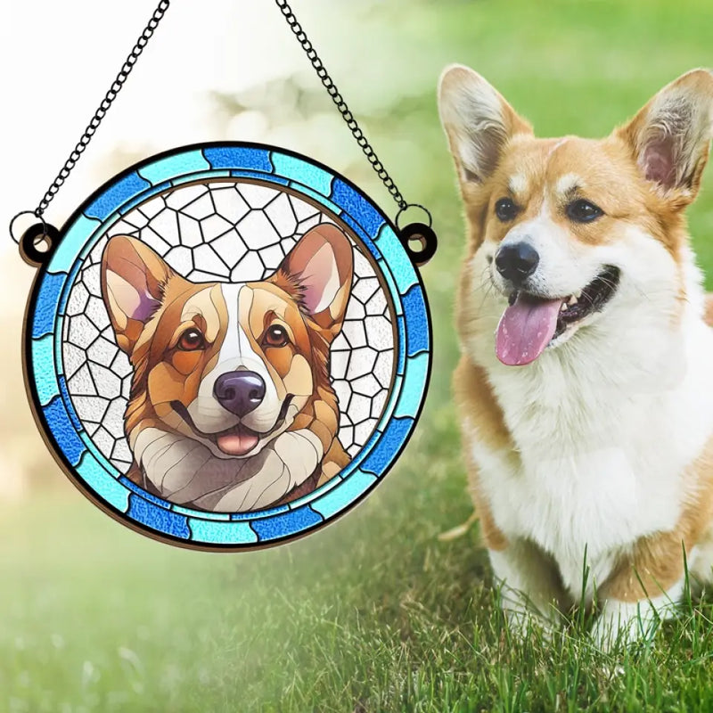 Custom Photo Cats Leave Paw Prints On Our Hearts - Memorial Personalized Window Hanging Suncatcher - Sympathy Gift For Pet Owners, Pet Lovers