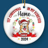 Whiskers In A Winter Wonderland - Dog & Cat Personalized Custom 3D Inflated Effect Printed Ornament - Ceramic Round Shaped - Christmas Gift For Pet Owners, Pet Lovers, First Christmas