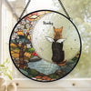 Until The Day We Meet Again On The Rainbow Bridge - Memorial Personalized Custom Stained Glass Window Hanging Suncatcher - Sympathy Gift For Pet Owners, Pet Lovers