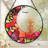 Pets Leave Paw Prints On Our Hearts - Memorial Personalized Custom Stained Glass Window Hanging Suncatcher - Sympathy Gift For Pet Owners, Pet Lovers