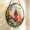 A Whole Lot Of Love - Memorial Personalized Custom Stained Glass Window Hanging Suncatcher - Sympathy Gift For Pet Owners, Pet Lovers