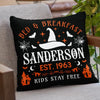 Where Spooky Delights And Sweet Dreams Collide - Family Personalized Custom Pillow - Halloween Gift For Family Members