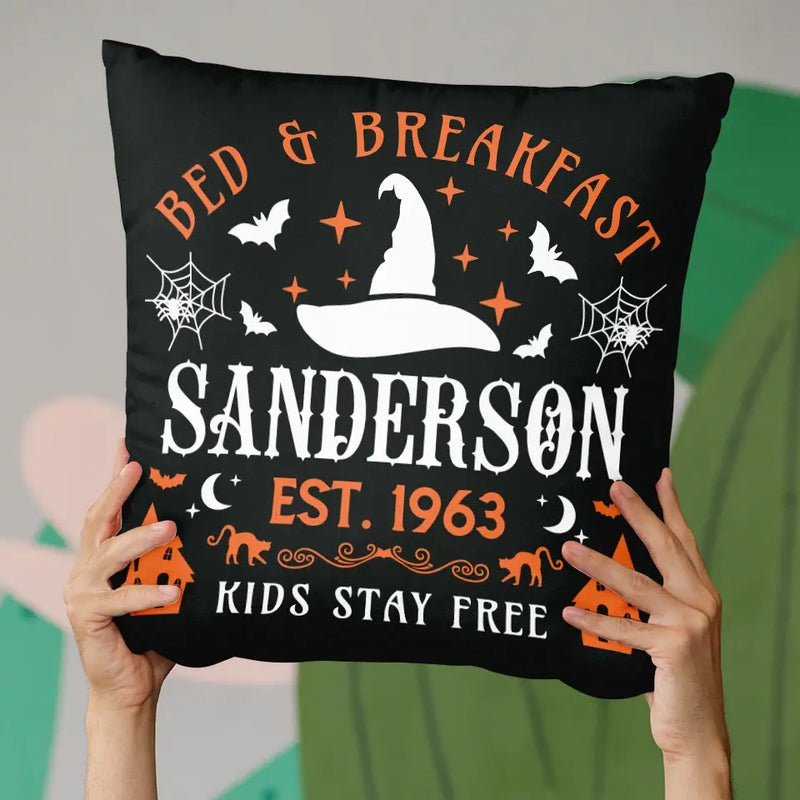 Where Spooky Delights And Sweet Dreams Collide - Family Personalized Custom Pillow - Halloween Gift For Family Members