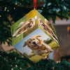 Custom Photo Beautiful Time With You - Dog & Cat Personalized Custom Wooden Cube Ornament - Christmas Gift For Pet Owners, Pet Lovers