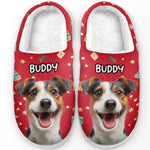 Custom Pet Photo Christmas Gifts for Dog Lovers - Personalized Fluffy Slipper