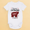Our Pride And Christmas Joy - Family Personalized Custom Baby Onesie - Christmas Gift For Baby Kids, Newborn Baby