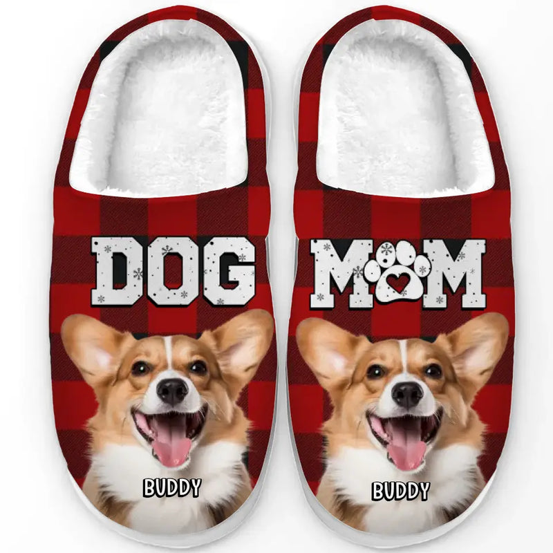 Custom Photo Paws And Relax This Holiday Season With Warm Fluffy Feet - Dog & Cat Personalized Custom Fluffy Slippers - Christmas Gift For Pet Owners, Pet Lovers