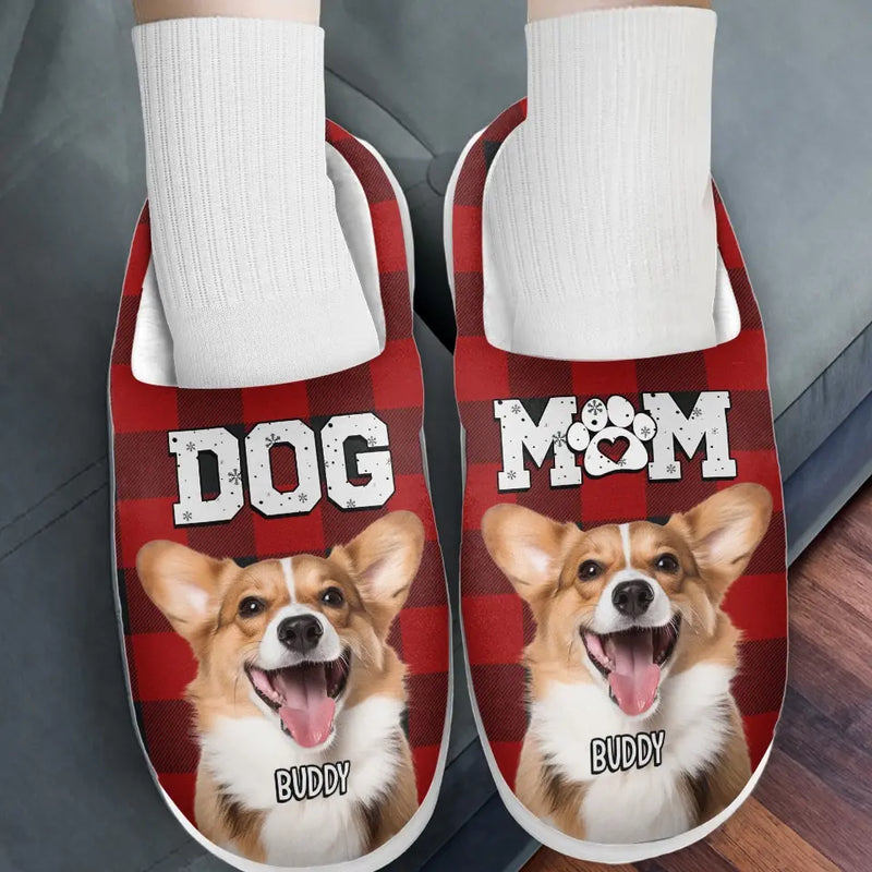 Custom Photo Paws And Relax This Holiday Season With Warm Fluffy Feet - Dog & Cat Personalized Custom Fluffy Slippers - Christmas Gift For Pet Owners, Pet Lovers