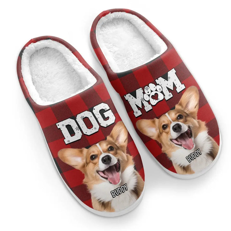 Custom Photo Paws And Relax This Holiday Season With Warm Fluffy Feet - Dog & Cat Personalized Custom Fluffy Slippers - Christmas Gift For Pet Owners, Pet Lovers