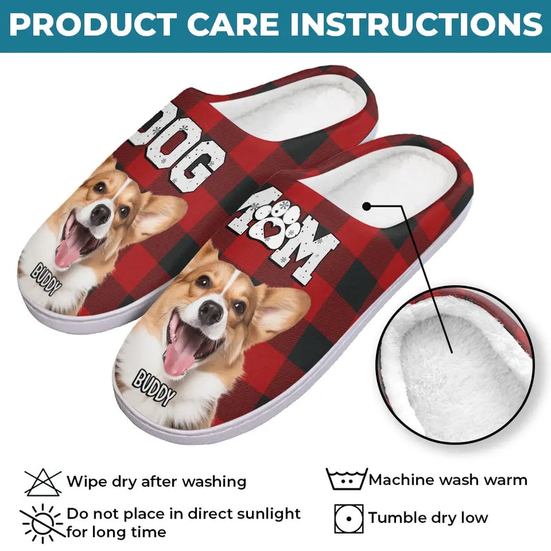 Custom Photo Paws And Relax This Holiday Season With Warm Fluffy Feet - Dog & Cat Personalized Custom Fluffy Slippers - Christmas Gift For Pet Owners, Pet Lovers