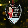 My Snow Angel - Couple Personalized Custom Heart Glass Ornament - Christmas Gift For Husband Wife, Anniversary