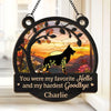 A Dog Wags His Tail With His Heart - Memorial Personalized Window Hanging Suncatcher - Sympathy Gift For Pet Owners, Pet Lovers