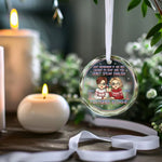 Custom Name Funny Christmas Gifts for Best Friends - Personalized Glass Ornament