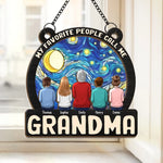 Custom Name Grandma Family Gifts - Personalized Suncatcher Ornament