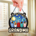 Custom Name Grandma Family Gifts - Personalized Suncatcher Ornament