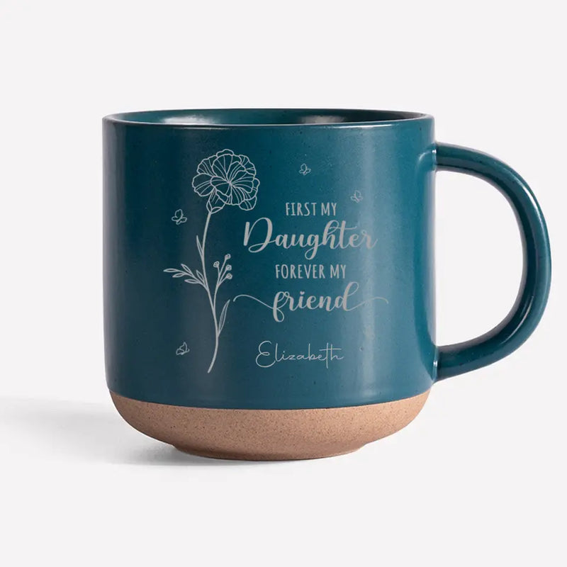 Custom Name Daughter Gifts for Mom - Personalized Pottery Mug